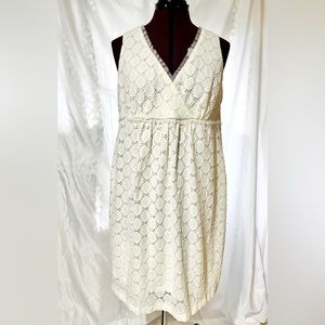 Cream/Ivory Iace dress, size 12.